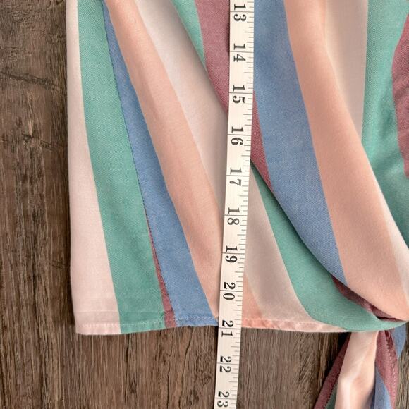 Madewell Novel Tie-Front Button Top in Flagstaff Stripe - Picture 9 of 9